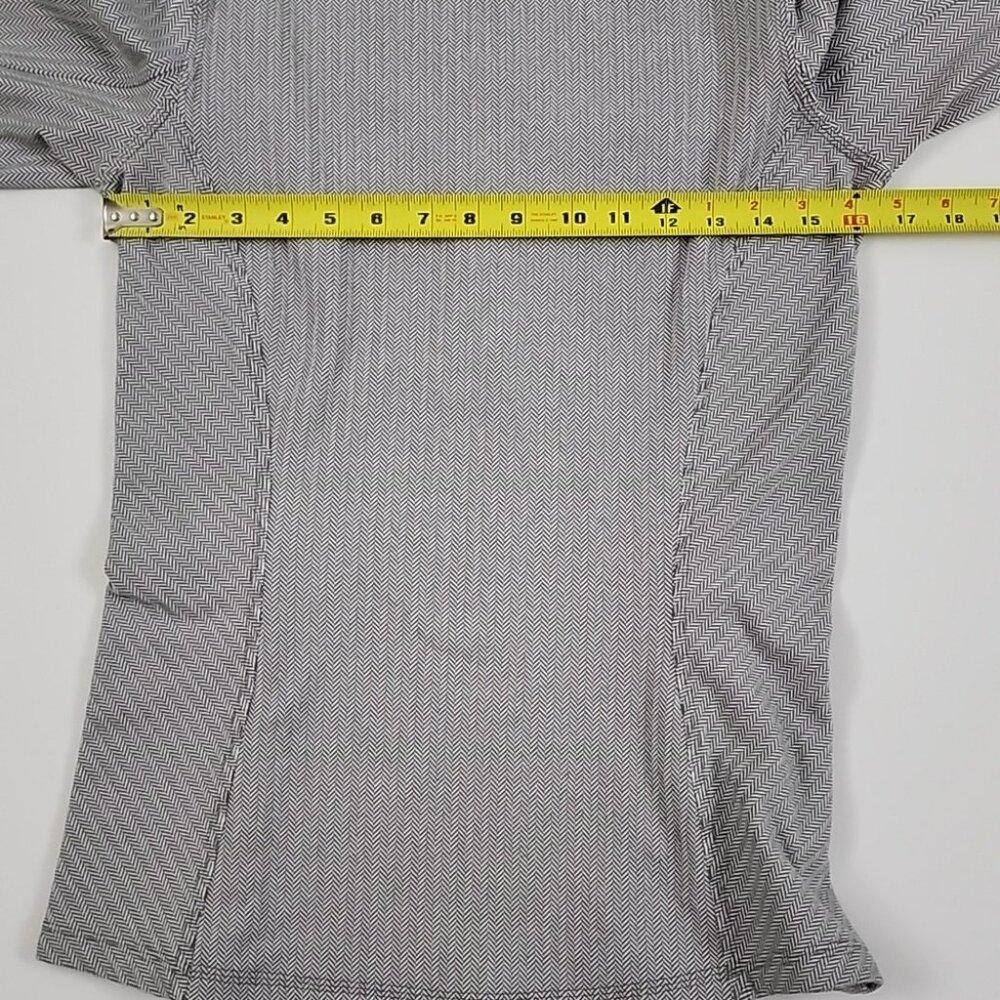 Lululemon Kanto Catch Me Long Sleeve Heathered Herringbone White Stretch Size 8 - Picture 14 of 16